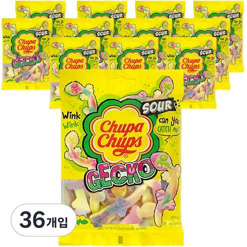 츄파춥스 젤리 사워게코, 90g, 36개