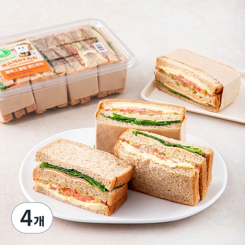 그린래빗 햄에그 클럽 샌드위치, 460g, 4개