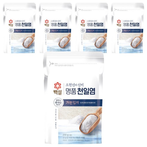 오천년의 신비 굵은입자 천일염, 1kg, 5개