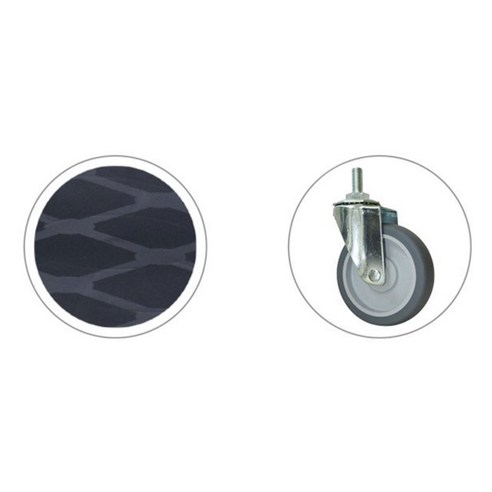  월드크린 잘밀려 3단 서빙카트 대, 블랙, 1개 