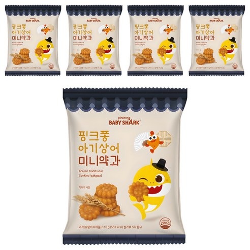 핑크퐁 아기상어 미니약과, 110g, 5개
