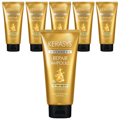 케라시스 어드밴스드 10X 리페어 앰플 헤어팩, 300ml, 6개