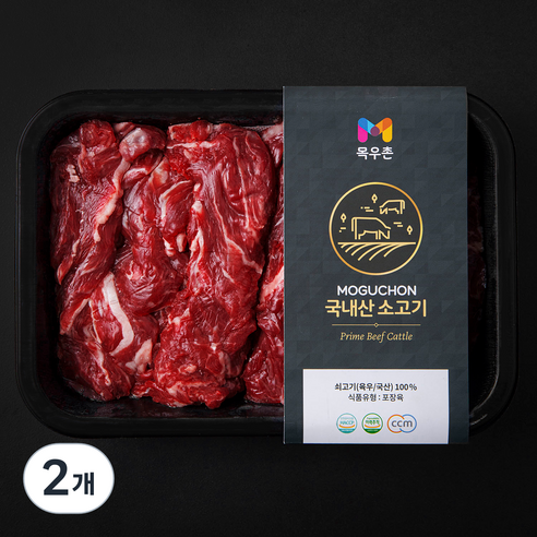 목우촌 국내산 소고기 특수부위 모둠 구이용 (냉장), 400g, 2개