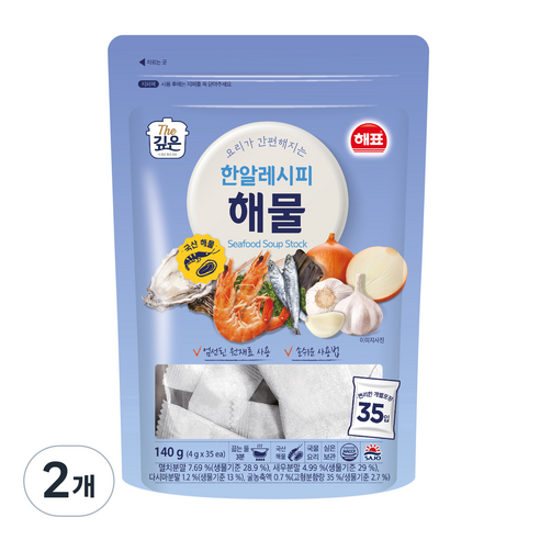 해표 한알레시피 해물, 2개, 140g