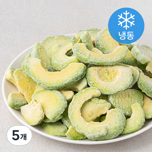 아보카도 슬라이스 (냉동), 500g, 5개