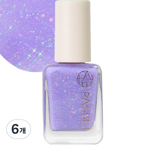 파셋 셀럽 네일 폴리쉬 매니큐어, 55 프리티퍼플, 7ml, 6개