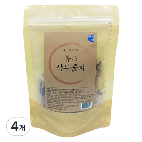 산해랑 수제방식 볶은 전통 작두콩차, 50g, 4개, 1개입