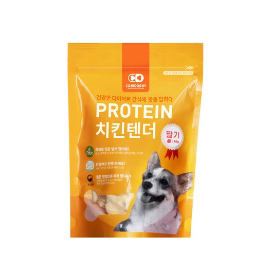 코니도기 펫 동결건조 간식 프로틴 치킨 텐더 40g, 1개, 딸기