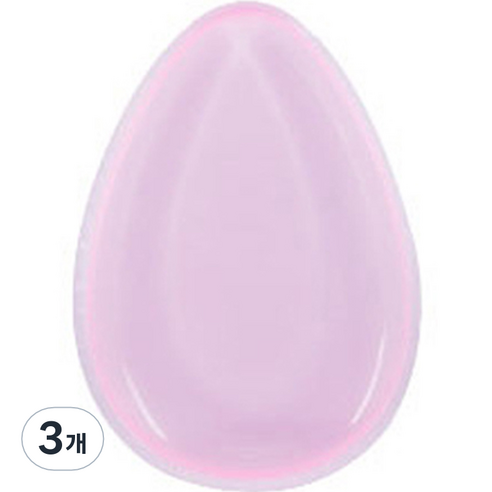 반투명 물방울 실리콘 파데 퍼프, 핑크, 3개