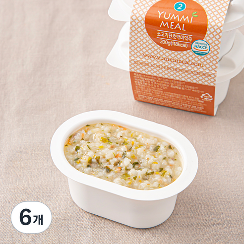 얌이밀 중기 2단계 만7~12개월 이유식, 100g, 6개, 혼합맛(소고기/단호박/미역)