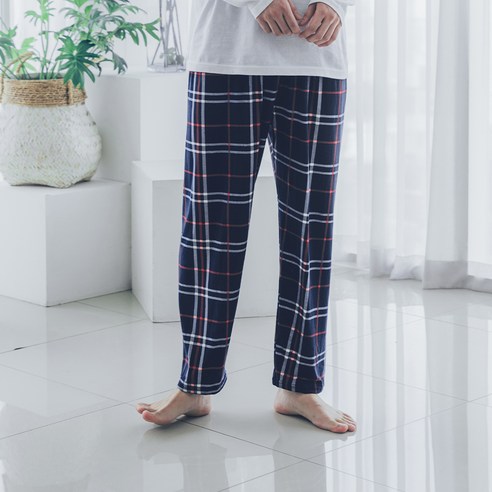 겨울철 필수품: 편안하고 따뜻한 도씨 남성용 피치기모 잠옷 바지
