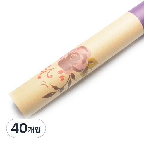 필립로지스틱 패턴 플라워 포장지, 바이올렛, 40개입