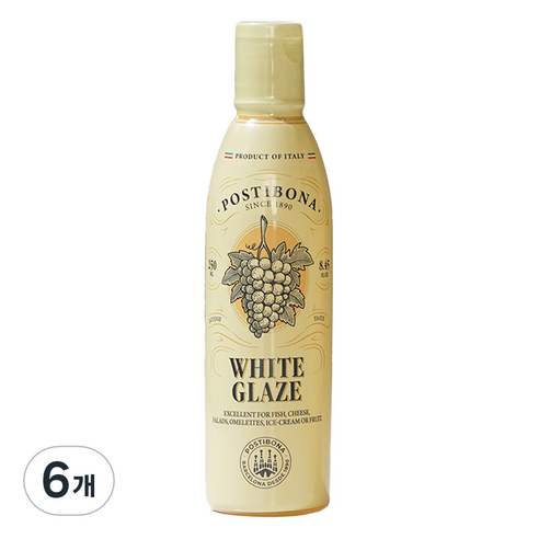 포스티보나 화이트 발사믹 글레이즈, 6개, 250ml