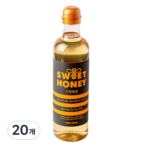산내들농원 sweet honey 사양벌꿀, 1kg, 20개
