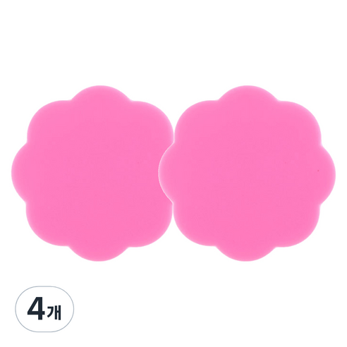 마켓A 셀프 네일 도구 실리콘 팔레트, 4개, 핑크꽃