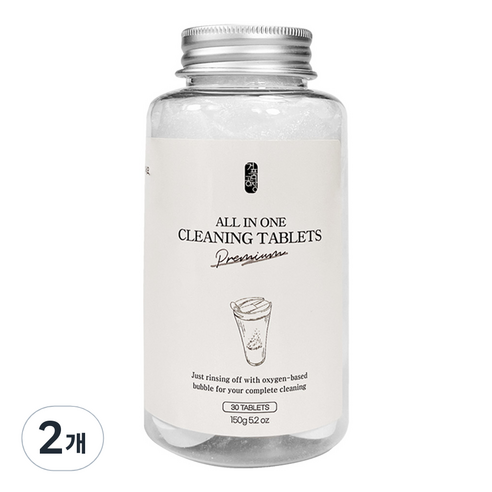 버블팩토리 텀블러 발포크리너 30정, 150g, 2개