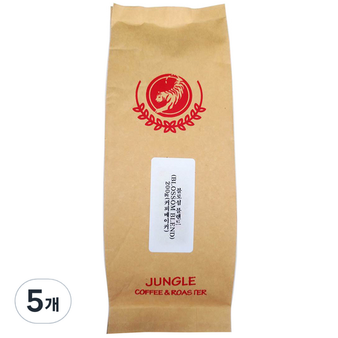 정글인터내셔널 블로섬 블렌드 원두, 200g, 5개, 커피메이커