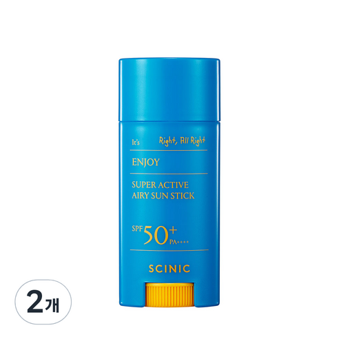 싸이닉 엔조이 슈퍼 에어리 썬스틱 SPF50+ PA++++, 15g, 2개