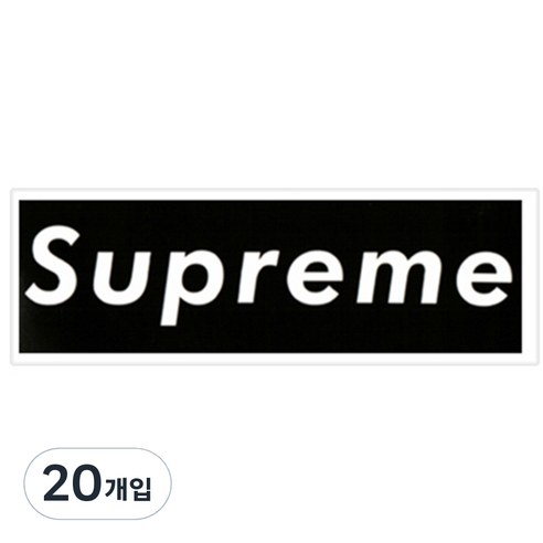 파티복닷컴 슈프림 여행용 캐리어 스티커, ST_002, 20개입