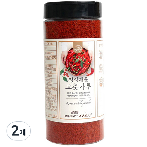 채운 고춧가루 보통매운맛 양념용, 250g, 2개