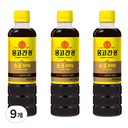 몽고간장 송표 프라임, 500ml, 9개