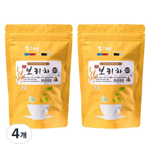 다예 삼각티백 보리차, 2g, 20개입, 4개