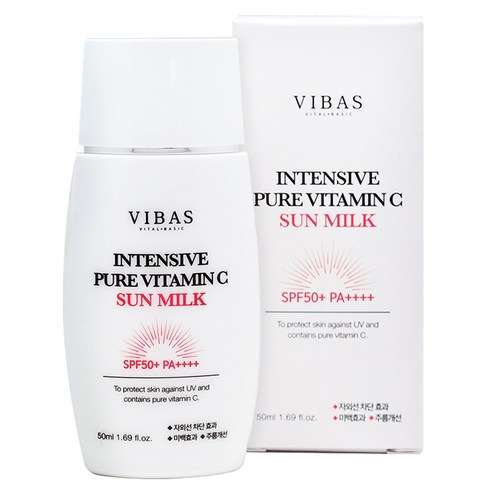 비바스 인텐시브 퓨어 비타민C 선밀크 SPF50+ PA++++, 50ml, 2개