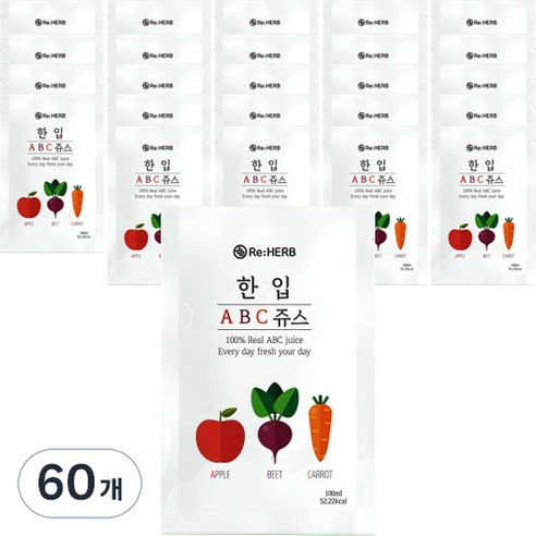 리허브 한입 ABC 주스, 100ml, 60개, 100ml