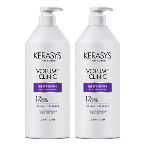 케라시스 볼륨 클리닉 단백질 컨디셔너 플로럴 파우더 향, 980ml, 2개