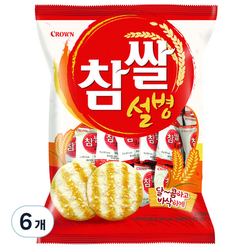 크라운 참쌀설병, 128g, 2개