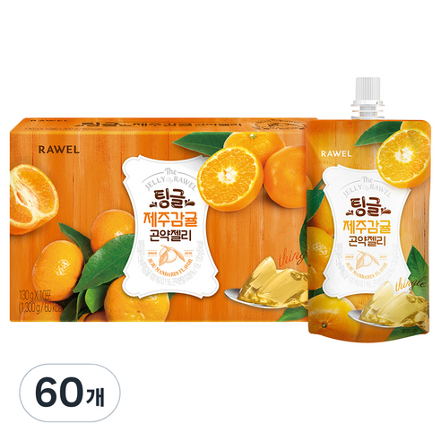 로엘 팅글 곤약젤리 제주감귤맛, 130g, 60개