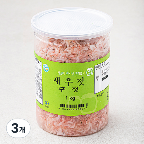 자연다감 새우젓 추젓, 1kg, 3개