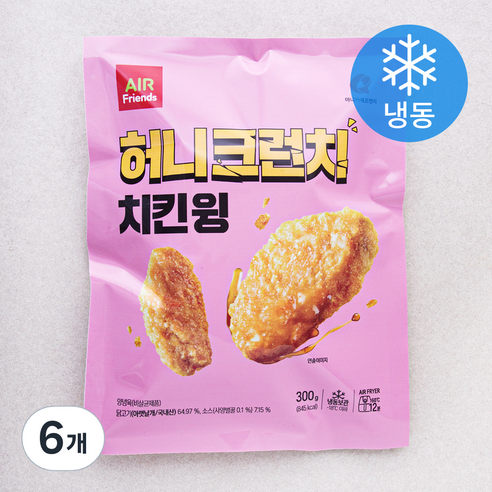 마니커에프앤지 허니크런치 치킨윙 (냉동), 300g, 6개