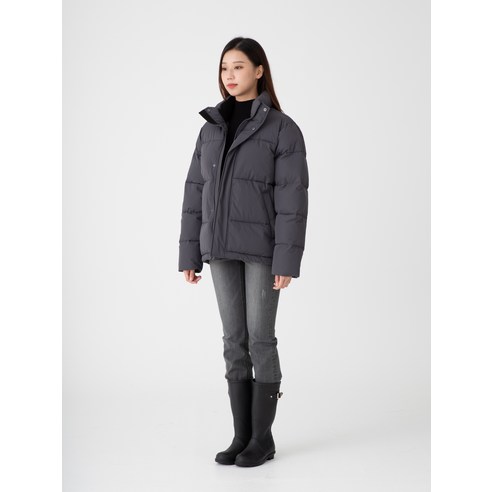 겨울용 오버핏 숏 패딩 자켓