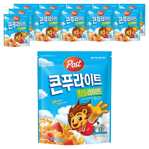포스트 콘푸라이트 라이트 시리얼, 530g, 12개