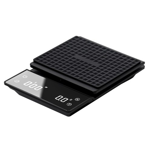 키볼리 타이머 계량 커피저울, 블랙, KIV-CMS01, 1kg