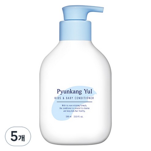 편강율 키즈 앤 베이비 컨디셔너 베이비파우더향, 590ml, 5개