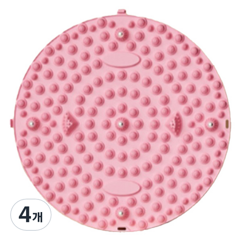 발 마사지 지압 보드 라지, 4개, 핑크