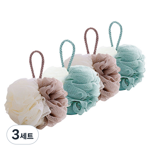더자카 투톤 샤워볼, C타입, 4개입, 3세트
