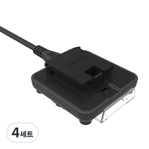 펀디안 몬스터Q 고속충전기 전용 거치형 독 + KR 파워코드 1.5m, 블랙, 4세트
