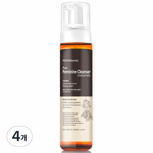 페디슨 퓨어 페미닌 오리엔탈 허브 여성 청결제 거품형, 200ml, 4개