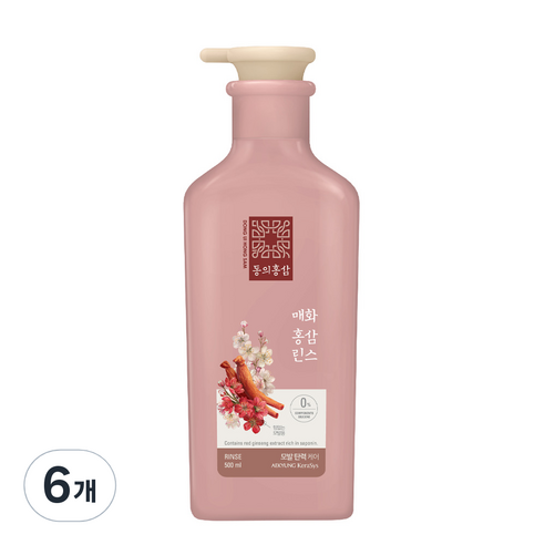 동의홍삼 힘없는 모발용 매화홍삼 린스, 6개, 500ml