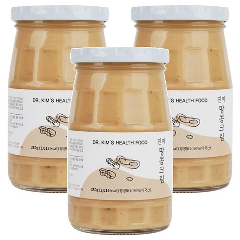 김재식헬스푸드 땅콩크림 잼, 350g, 3개