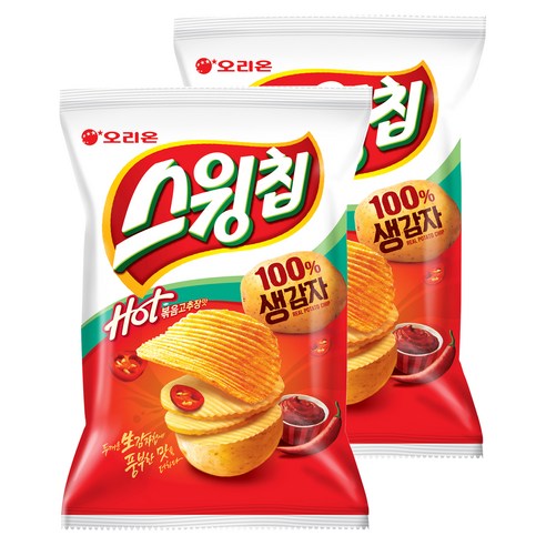 오리온 스윙칩 볶음고추장, 124g, 2개