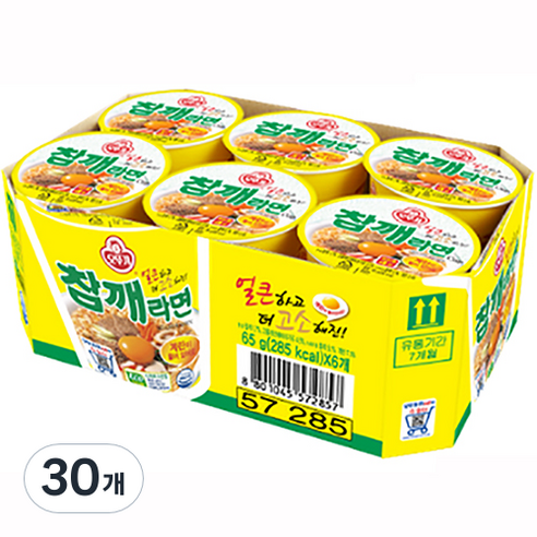 오뚜기 참깨라면 컵 65g, 30개