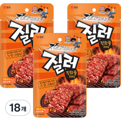 질러 직화풍 비비큐 육포, 30g, 18개