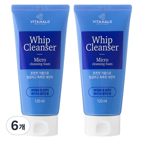비타할로 마이크로 휩 클렌저, 120ml, 6개
