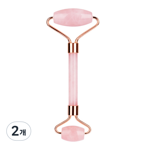 로즈 쿼츠 페이스 롤러, 핑크, 2개