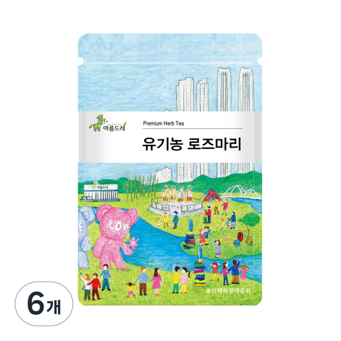 아름드레 유기농 로즈마리 삼각티백, 1.1g, 25개입, 6개