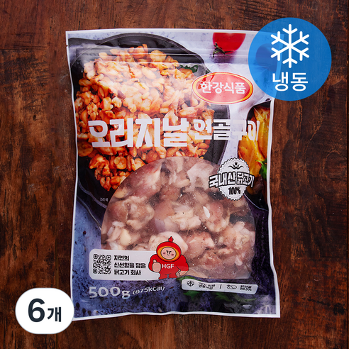 한강식품 오리지널 닭연골구이 (냉동), 500g, 6개
